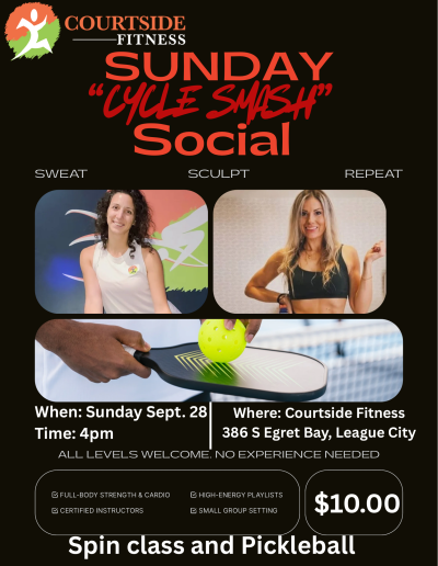 Courtside Fitness in League City, TX pop-up spin class