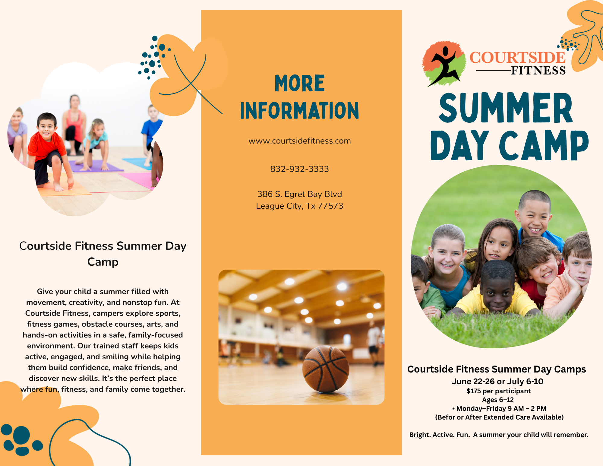 Courtside Fitness Summer Day Camp dates and pricing League City TX